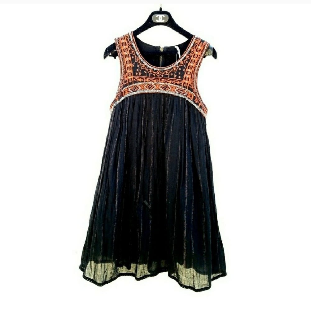 Free People Beaded Open Back Sundress